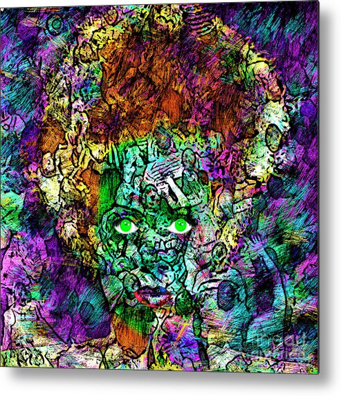 Wingsdomain Metal Print featuring the photograph Bride of Frankenstein 20170407 by Wingsdomain Art and Photography