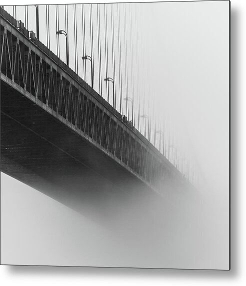 Golden Gate Bridge Metal Print featuring the photograph Bridge In The Fog by Stephen Holst