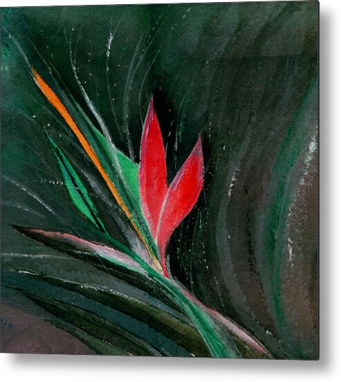 Flower Metal Print featuring the painting Budding by Anil Nene