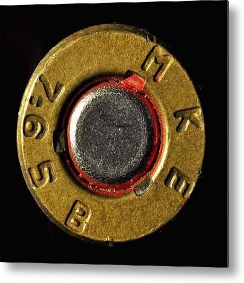 Instalike Metal Print featuring the photograph #bullet #missile #pistol #rifle # by Servet Turan