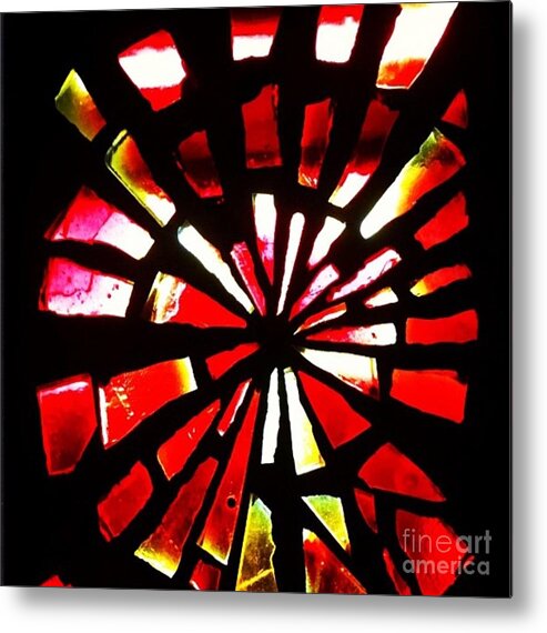 Stained Glass Metal Print featuring the photograph Bully's by Denise Railey