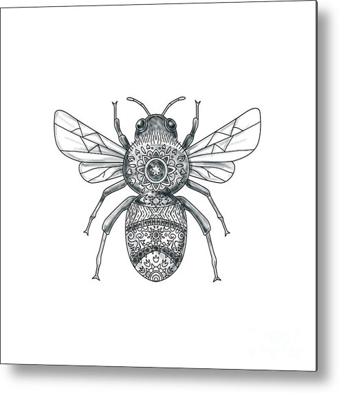 Bumble Bee Mandala Tattoo Metal Print by Aloysius Patrimonio - Fine Art  America