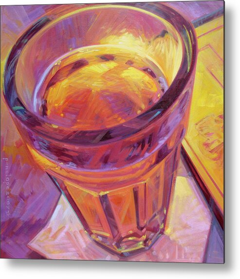 Paintings Of Still Life Metal Print featuring the painting By Candle Light II by Penelope Moore
