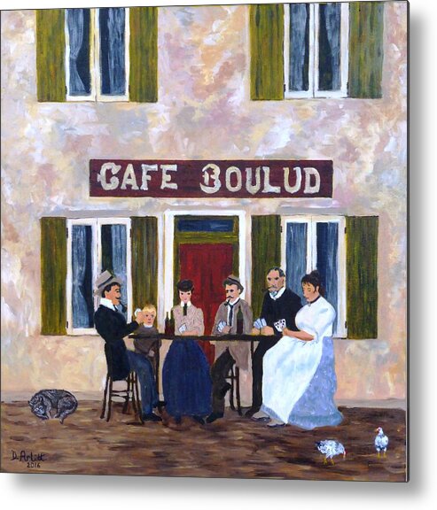 Cafe Metal Print featuring the painting Cafe Boulud by Diane Arlitt