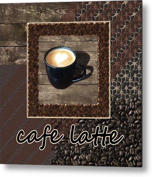 Coffee Metal Print featuring the photograph Cafe Latte - Coffee Art by Anastasiya Malakhova