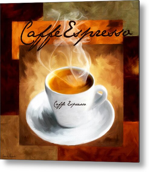 Coffee Metal Print featuring the digital art Caffe Espresso by Lourry Legarde
