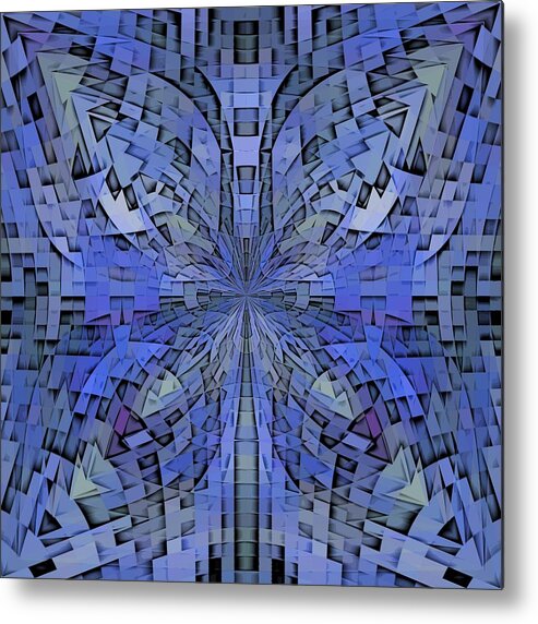 Abstract Metal Print featuring the digital art Can You Hear Me Now by Tim Allen