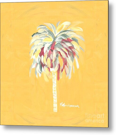 Canary Palm Tree Metal Print featuring the painting Canary Palm Tree by Kristen Abrahamson