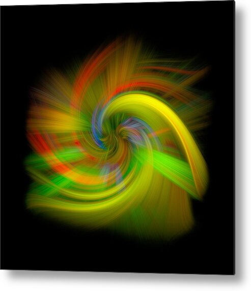 Abstract Metal Print featuring the photograph Candy Mountain Twirl by Debra and Dave Vanderlaan