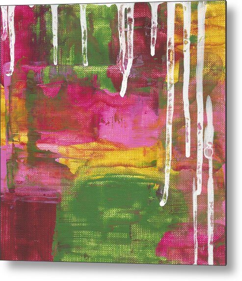 Abstract Metal Print featuring the painting Candyland by Monica Martin