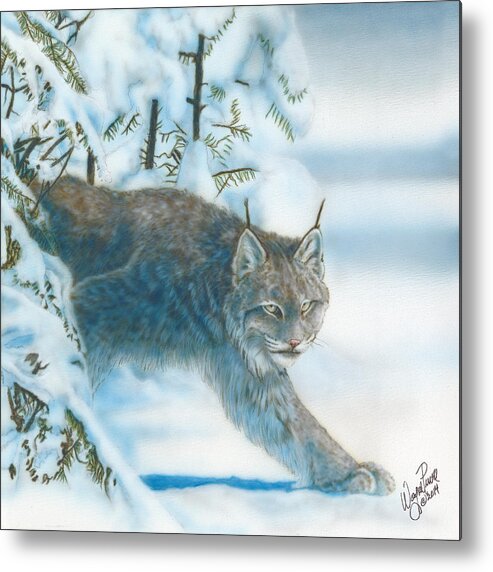 North Dakota Artist Metal Print featuring the painting Caught In The Open by Wayne Pruse