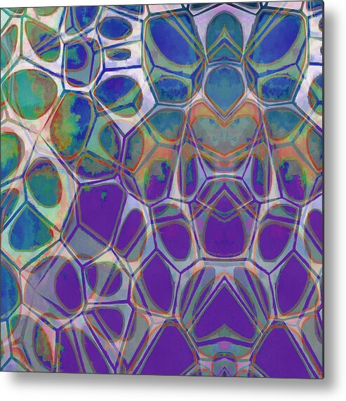 Painting Metal Print featuring the painting Cell Abstract 17 by Edward Fielding