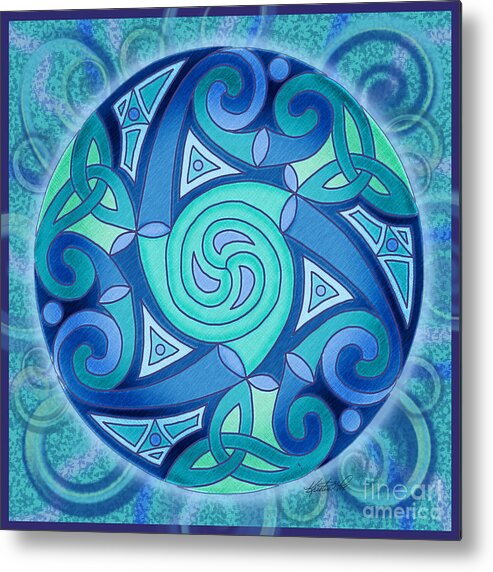 Artoffoxvox Metal Print featuring the mixed media Celtic Planet by Kristen Fox