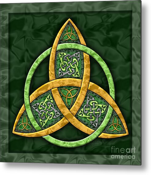 Artoffoxvox Metal Print featuring the painting Celtic Trinity Knot by Kristen Fox