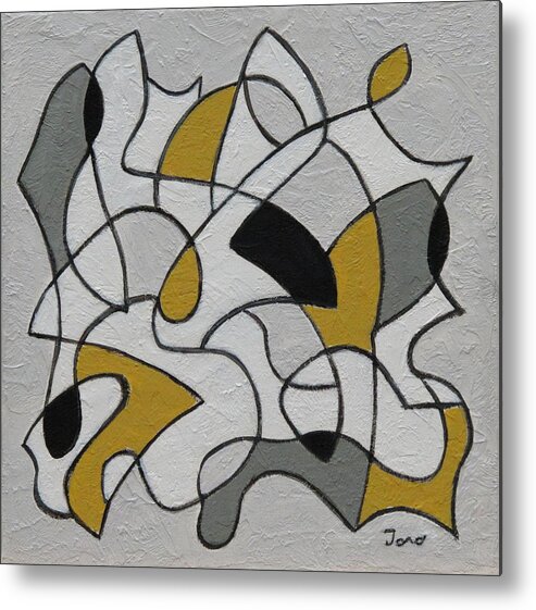 Geometric Metal Print featuring the painting Certainty by Trish Toro