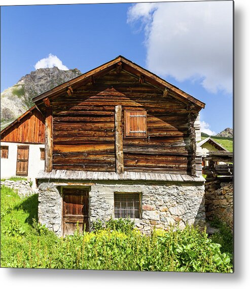 Mountain Landscape Metal Print featuring the photograph Chalets de Clapeyto # IV - French Alps by Paul MAURICE