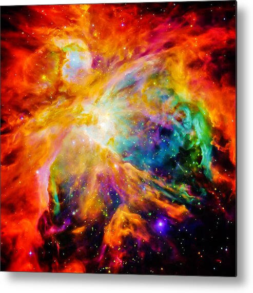 Spitzer Space Telescope Metal Print featuring the photograph Chaos in Orion by Britten Adams