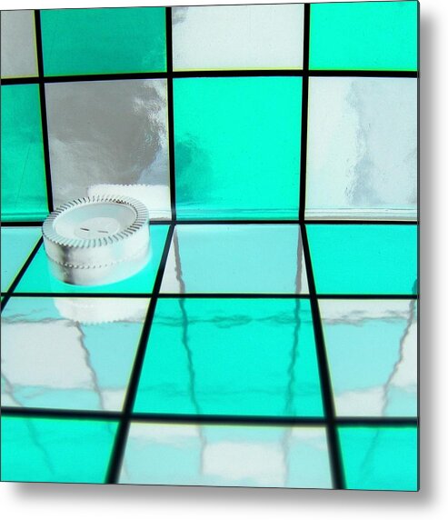 Checkers Metal Print featuring the photograph Checkers In Abstract by Florene Welebny