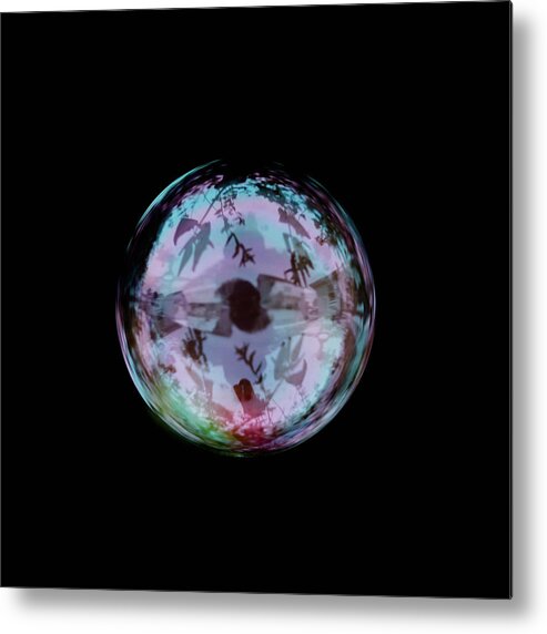 Abstract Metal Print featuring the photograph Christmas Bubble by Crystal Wightman