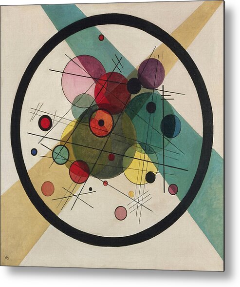 Wassily Kandinsky Metal Print featuring the painting Circles In A Circle by Wassily Kandinsky