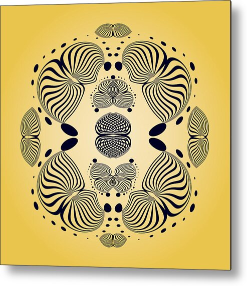 Mandala Metal Print featuring the digital art Circularity No 1639 by Alan Bennington