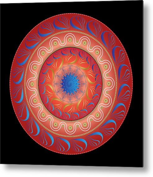 Mandala Metal Print featuring the digital art Circularium No. 2583 by Alan Bennington