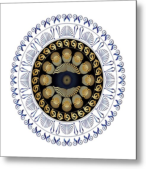 Mandala Metal Print featuring the digital art Circularium No 2638 by Alan Bennington