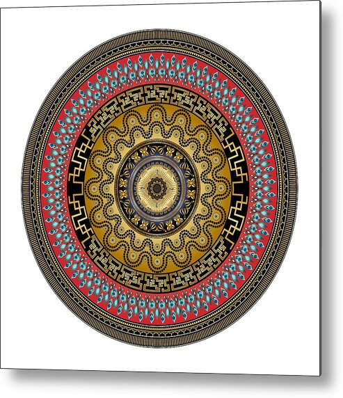 Mandala Metal Print featuring the digital art Circularium No. 2644 by Alan Bennington