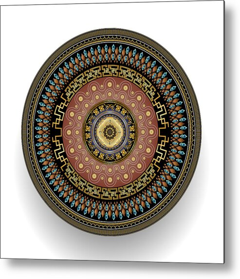 Mandala Metal Print featuring the digital art Circularium No 2645 by Alan Bennington