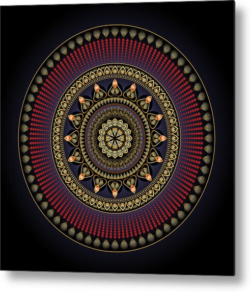 Mandala Metal Print featuring the digital art Circularium No 2649 by Alan Bennington