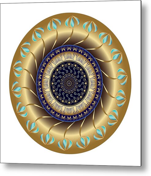 Mandala Metal Print featuring the digital art Circularium No 2708 by Alan Bennington