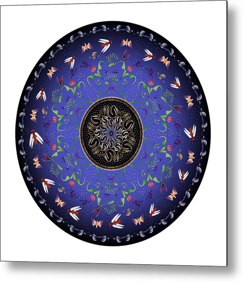 Mandala Metal Print featuring the digital art Circularium No 2717 by Alan Bennington