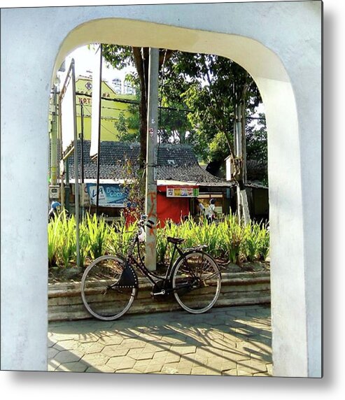 Bicycle Metal Print featuring the photograph Onthel Bicycle by Loly Lucious