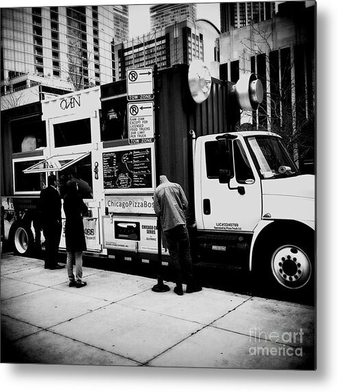 Midwest Metal Print featuring the photograph City of Chicago Pizza Truck by Frank J Casella