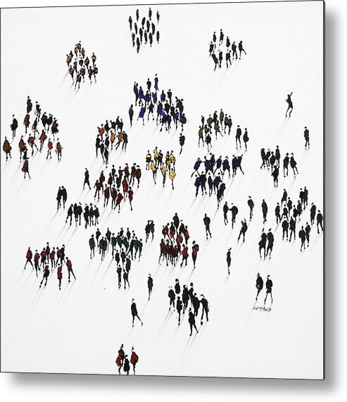 Cliques Metal Print featuring the painting Cliques by Neil McBride
