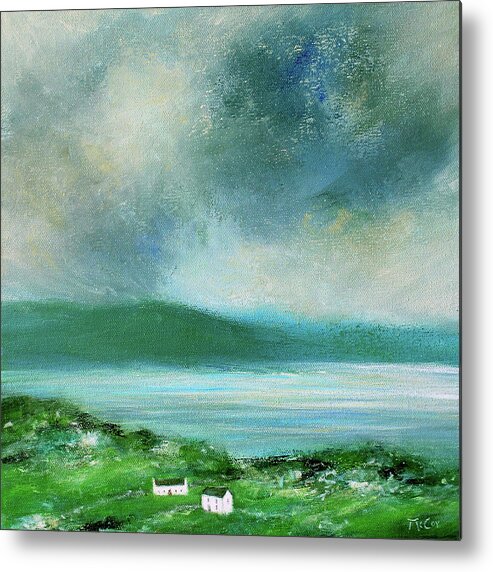 Donegal Metal Print featuring the painting Clouds over Malin Head, Donegal by K McCoy