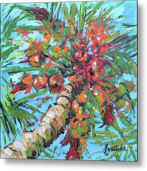 Coconut Tree Metal Print featuring the painting Coconut Tree by Jyotika Shroff