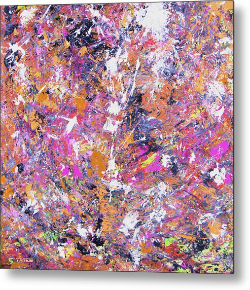 Abstract Metal Print featuring the painting Coeval by Charles Yates