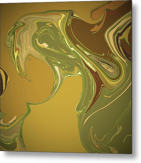 Marbled Papers Metal Print featuring the digital art Cognac and Cigars by Gina Harrison