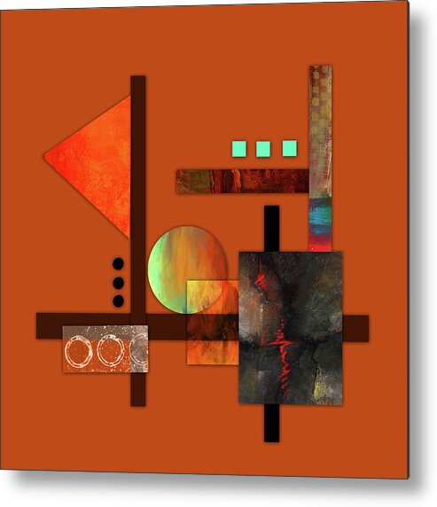 Abstract Art Metal Print featuring the mixed media Collage Abstract 9 by Patricia Lintner