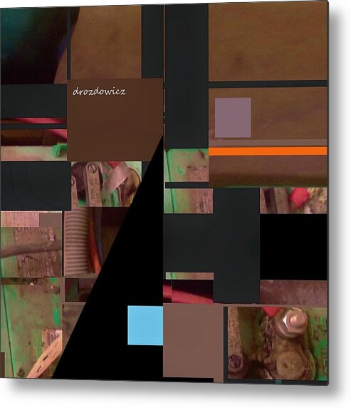 Composition Metal Print featuring the mixed media Collage1 by Andrew Drozdowicz