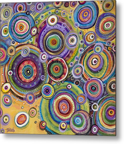 Contemporary Metal Print featuring the painting Color Me Happy by Tanielle Childers