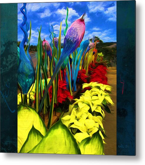 Flowers Metal Print featuring the photograph Colored Glass Plants by Marty Malliton