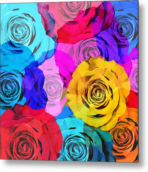 Affection Metal Print featuring the photograph Colorful Roses Design by Setsiri Silapasuwanchai