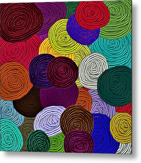 Colorful Yarn Art Metal Print by Barbara Chichester - Fine Art America