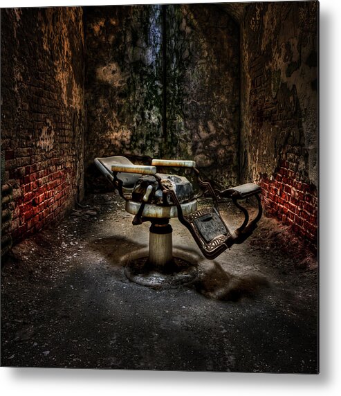 Chair Metal Print featuring the photograph Comfortably Numb by Evelina Kremsdorf