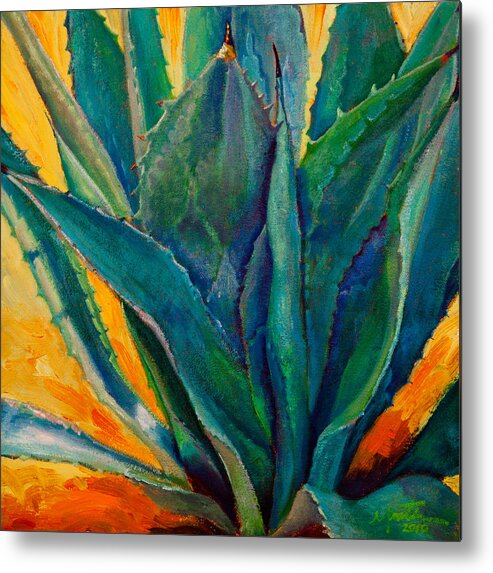 Agave Metal Print featuring the painting Coming Through by Athena Mantle