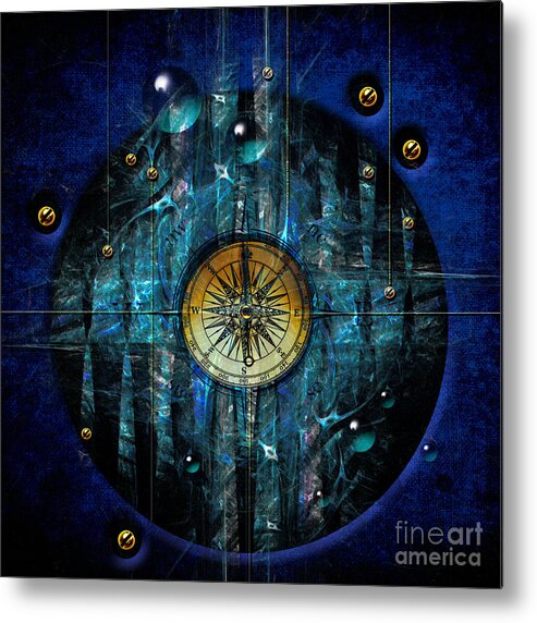 Ships Metal Print featuring the digital art Compass by Alexa Szlavics