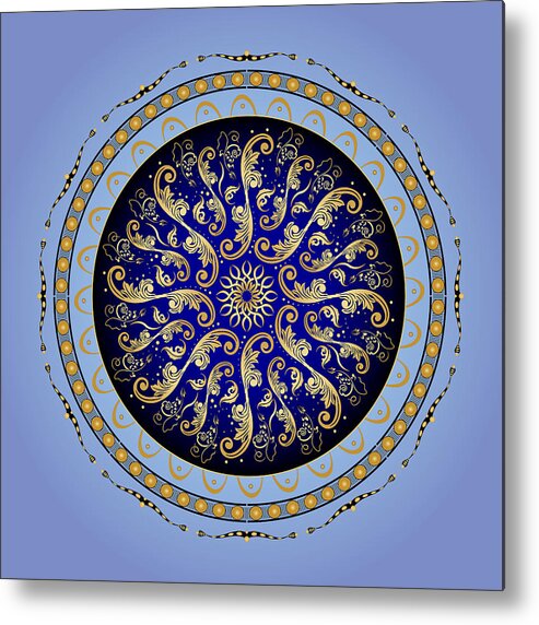 Mandala Metal Print featuring the digital art Complexical No. 1729 by Alan Bennington