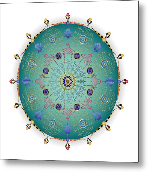 Mandala Metal Print featuring the digital art Complexical No 1745 by Alan Bennington